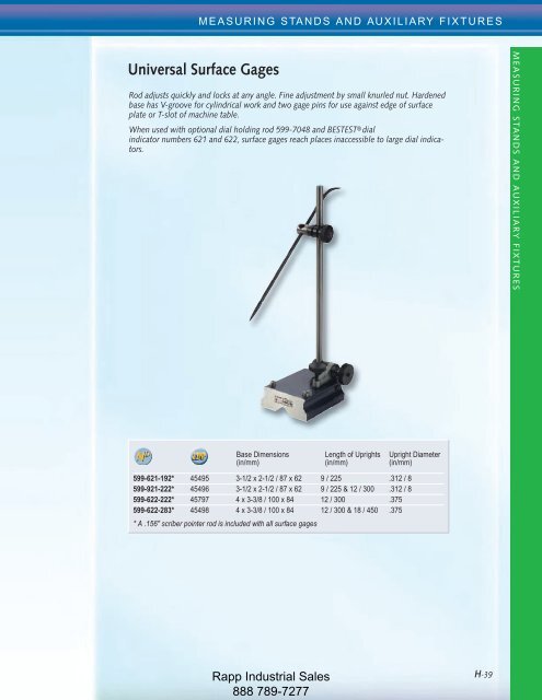 Metrology Equipment Catalog - Rapp Industrial Sales