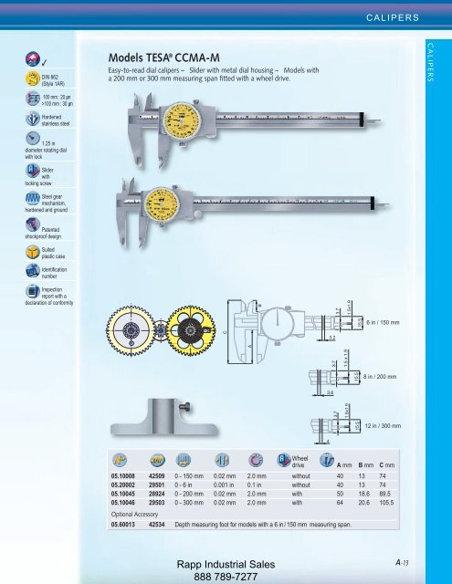 Metrology Equipment Catalog - Rapp Industrial Sales