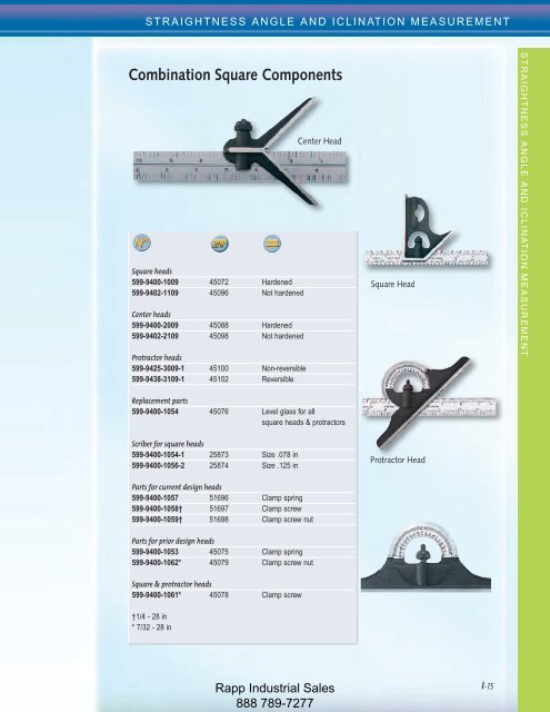 Metrology Equipment Catalog - Rapp Industrial Sales