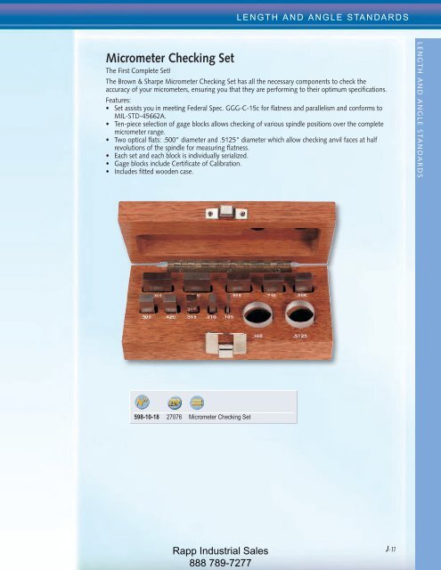 Metrology Equipment Catalog - Rapp Industrial Sales