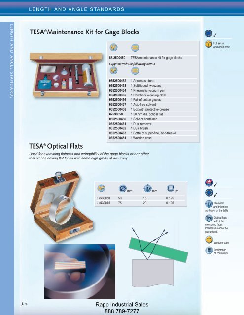 Metrology Equipment Catalog - Rapp Industrial Sales