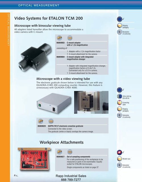 Metrology Equipment Catalog - Rapp Industrial Sales