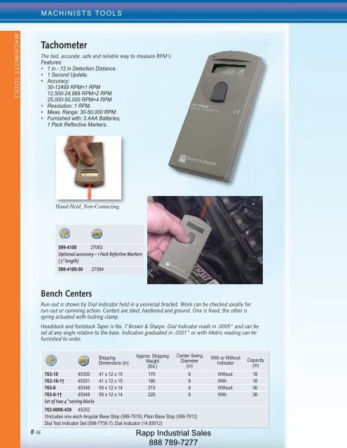 Metrology Equipment Catalog - Rapp Industrial Sales