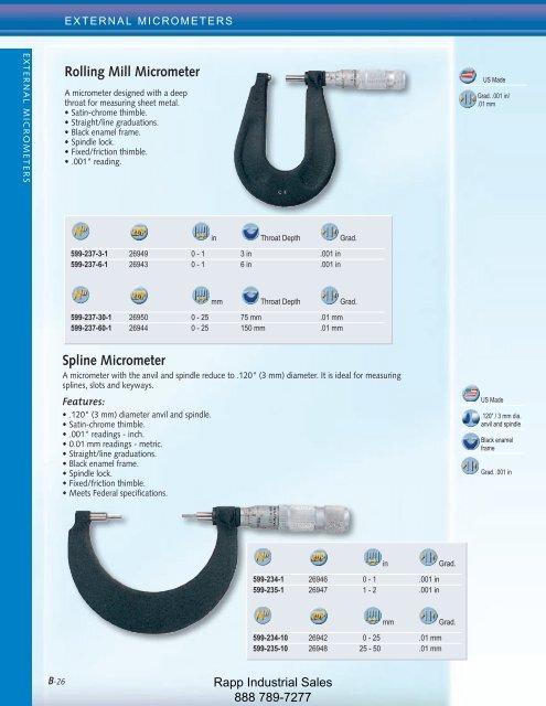 Metrology Equipment Catalog - Rapp Industrial Sales