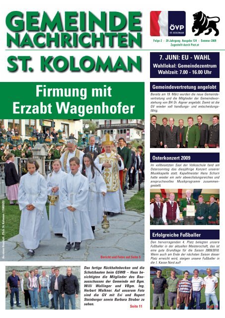 Gemeindezeitung Sommer 2009 - St. Koloman