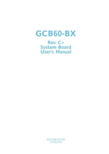 GCB60-BX Rev. C+ System Board  User's Manual - Rosch Computer ...