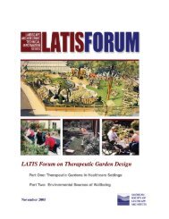 LATIS Forum on Therapeutic Gardens - Natural Learning Initiative