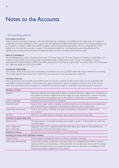 Annual Report and Accounts 2007/8 - Cancer Research UK