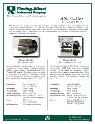 Alfa Cutter - Thwing-Albert Instrument Co