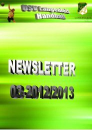 Newsletter 2012/13-03 - USV Langenlois Handball