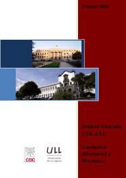 Unidad Asociada CSIC-ULL GeometrÃa diferencial y ... - ICMAT