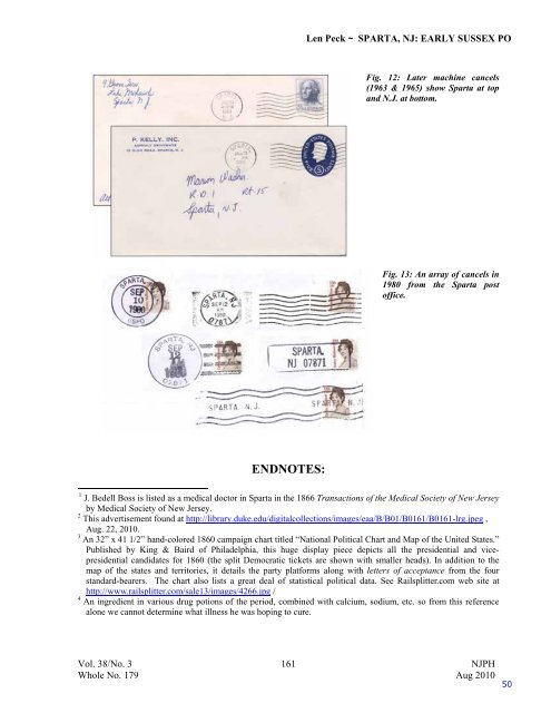 Essays on Sussex County and New Jersey Postal History