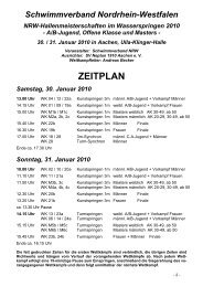 ZEITPLAN - SV Neptun Aachen 1910 eV / Kunst- und Turmspringen