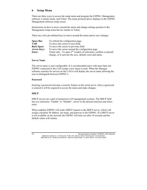 ESP901, ESP901E - Manual - One Port Serial Server ... - Delmation