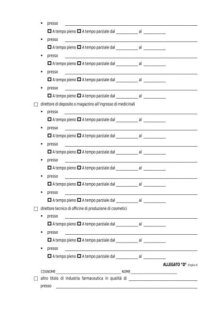 FACSIMILE DI DOMANDA DI PARTECIPAZIONE AL CONCORSO ...