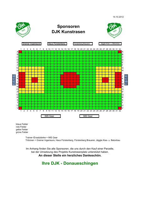Sponsoren DJK Kunstrasen Ihre DJK - Donaueschingen