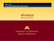 E-Protocol - University of Minnesota