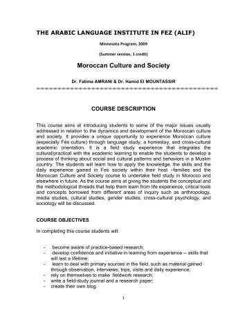 Moroccan Culture and Society - Learning Abroad Center