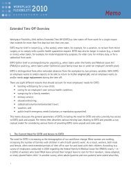 Extended Time Off: An Overview Memo - Workplace Flexibility 2010