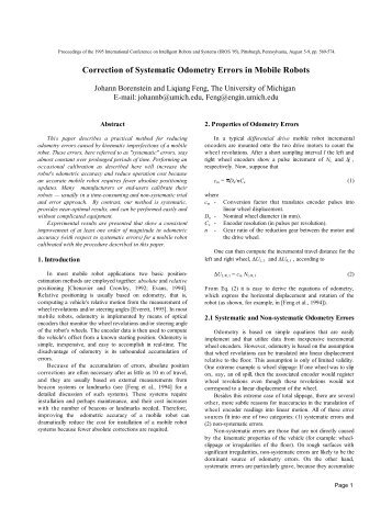 Correction of Systematic Odometry Errors in ... - Valentiniweb.com