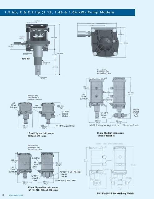 PNEUMATIC DRIVEN LIQUID PUMPS - Haskel International