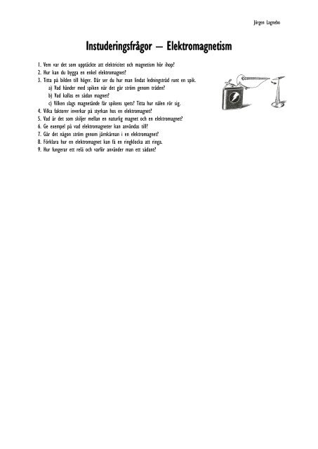 Instuderingsfrågor – Elektromagnetism - lagnebo.se