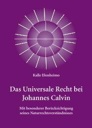 Das Universale Recht bei Johannes Calvin - Doria