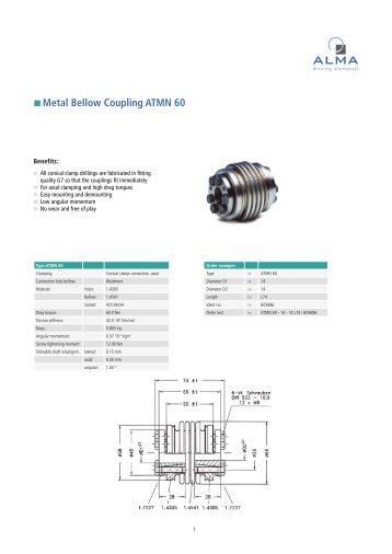 Metal Bellow Coupling ATMN 60