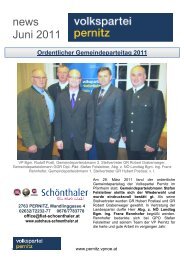 Ordentlicher Gemeindeparteitag 2011 - Pernitz - Volkspartei ...