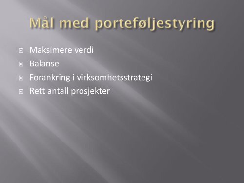 Program- og Porteføljestyring - Norsk senter for prosjektledelse