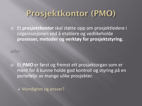 Program- og Porteføljestyring - Norsk senter for prosjektledelse