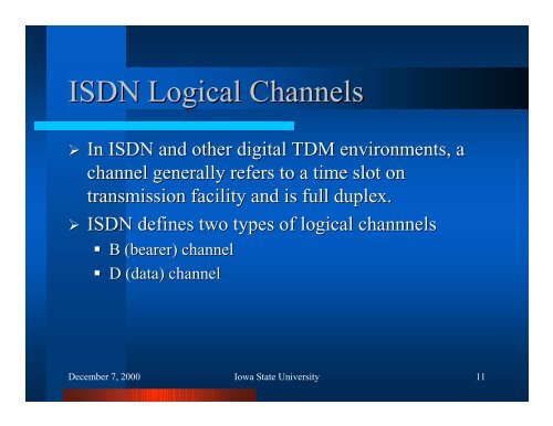 ISDN - Iowa State University