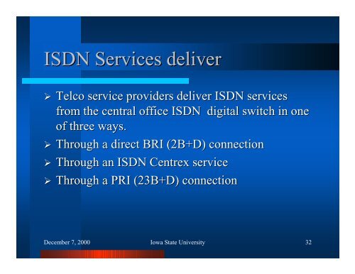 ISDN - Iowa State University