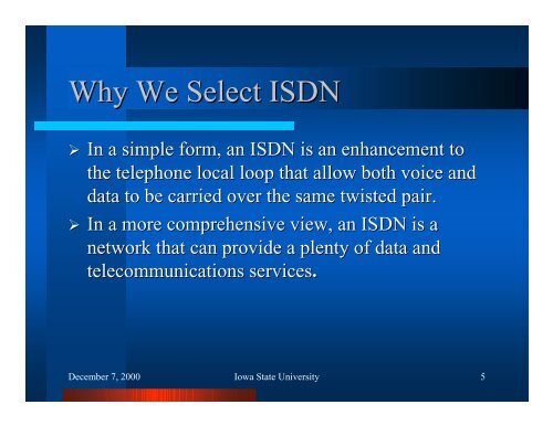 ISDN - Iowa State University