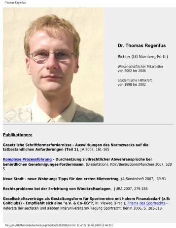 Dr. Thomas Regenfus - Institut für Recht und Technik