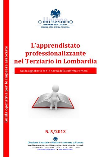 Guida apprendistato 2013 - Unione del Commercio di Milano