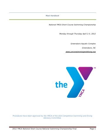 Meet Handbook - YMCA National Swimming and Diving