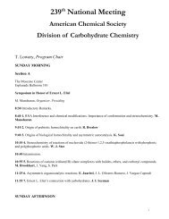 Program Chair - Division of Carbohydrate Chemistry - American ...