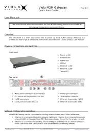 Viola M2M Gateway - Viola Systems