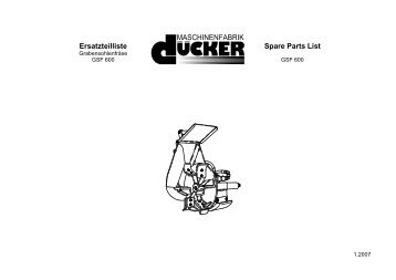 Ersatzteilliste Spare Parts List - Special Maskiner A/S