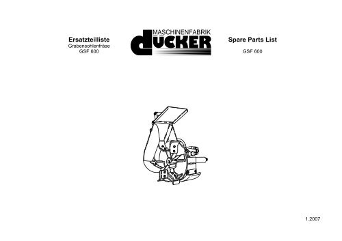 Ersatzteilliste Spare Parts List - Special Maskiner A/S