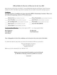 Official Ballot for Election of Directors for the Year 2010 - Wisconsin ...