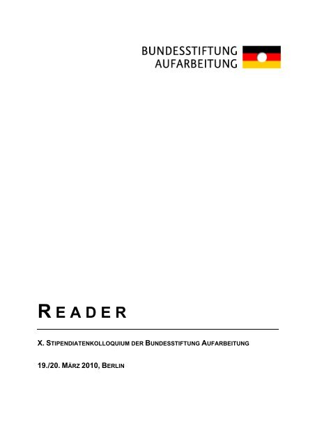 2010 [210 KB] - Bundesstiftung zur Aufarbeitung der SED-Diktatur