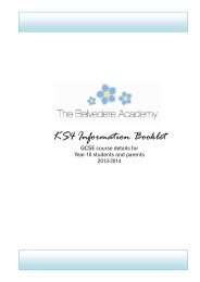 KS4 info booklet 13-14.pdf - The Belvedere Academy