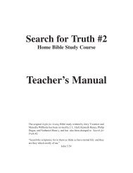 Search for Truth #2 Home Bible Study Course Teacher's Manual