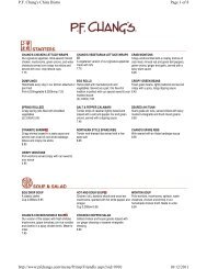 P.f. Chang's Menu - Woodlands Online