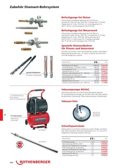 Diamant-Bohrtechnik - Rothenberger