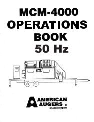 MCM-4000 50 Hz Operators Manual - American Augers, Inc.