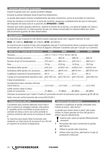 Care and maintenance Operation G H 1 2 4 - Rothenberger