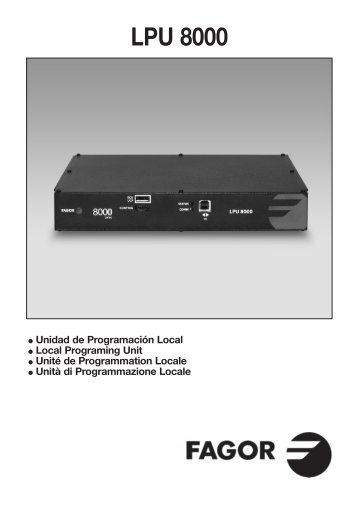 LPU 8000(7-12-11) - Fagor Electrónica